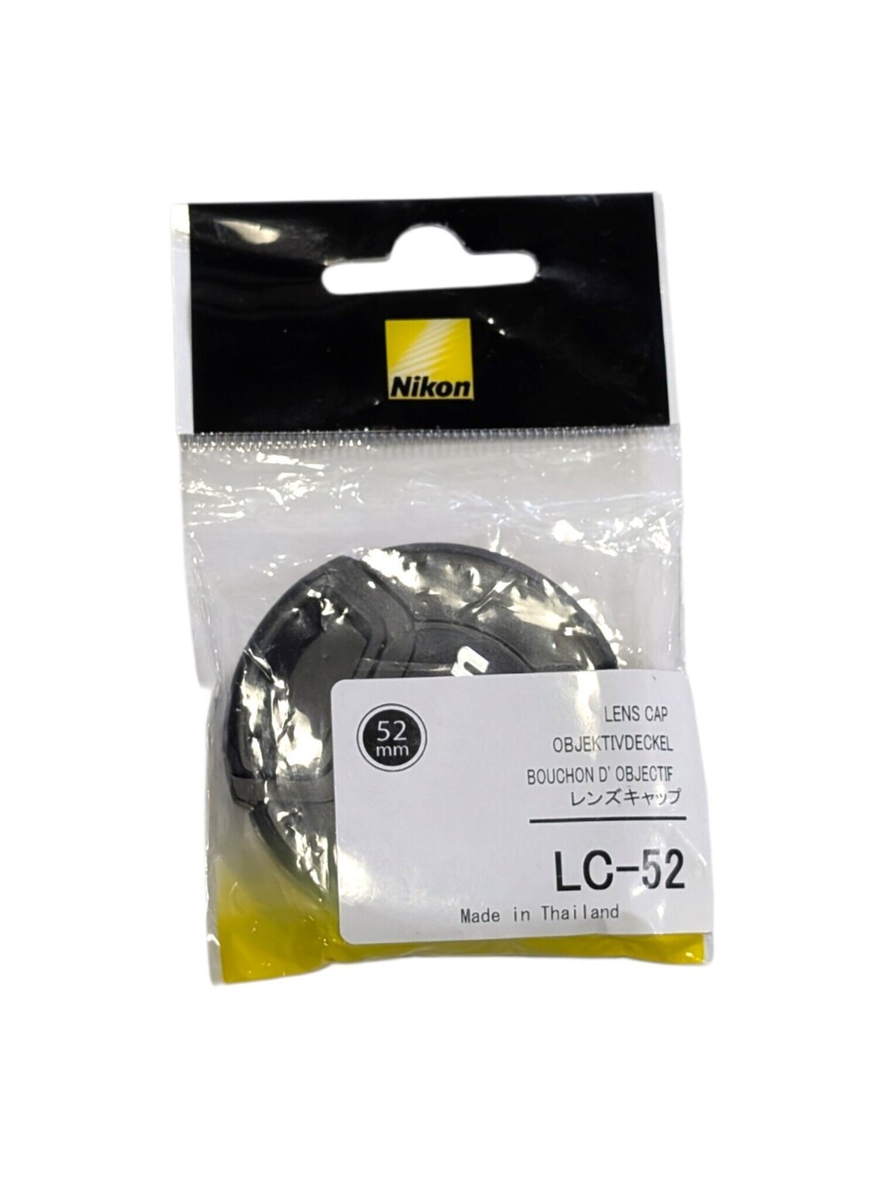 Nikon LC-52 52mm Snap-On Front Camera Lens Cap Genuine Vintage NOS